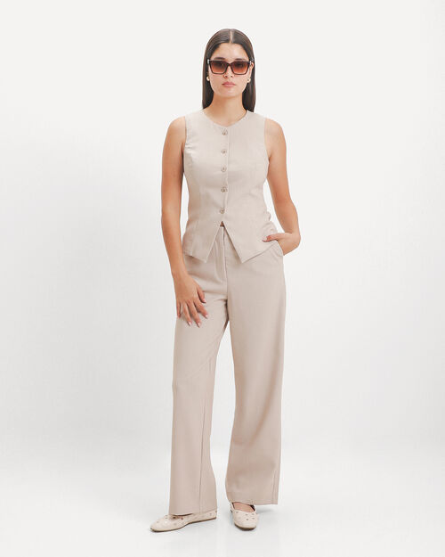 Pantal&oacute;n Beige Straight