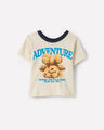 Playera Azul Rayas,BEIGE