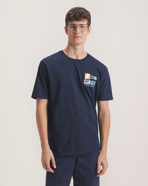 Playera Azul Con Dise&ntilde;o