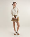Falda Mini  Tableada,BEIGE