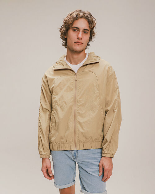 Chamarra Impermeable Beige