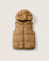 Chaleco Hoodie Acolchado,CAFE CLARO