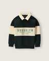 Sudadera Rayas Beige,VERDE OBSCURO
