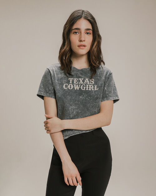 Playera Gris Estampada