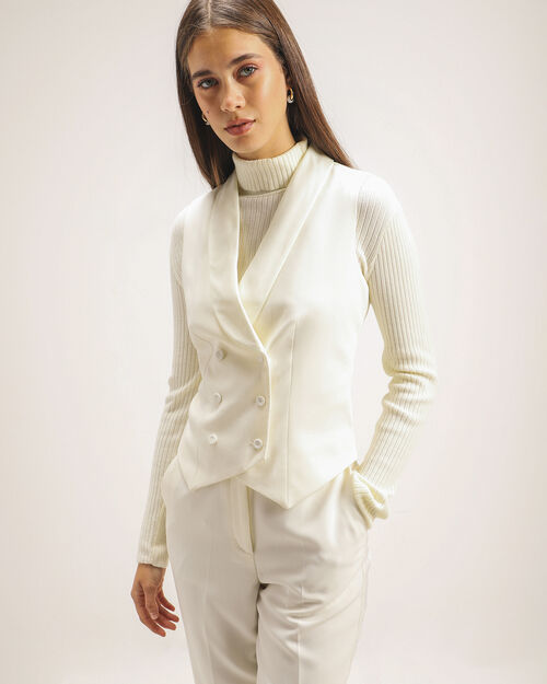 Chaleco Blanco Botones