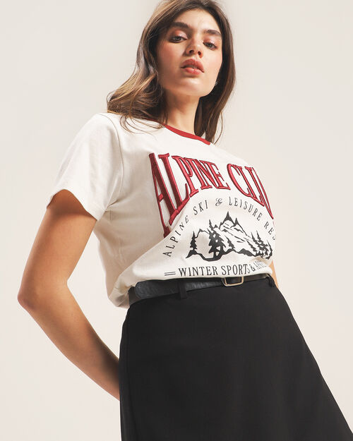 Playera Blanca Estampada