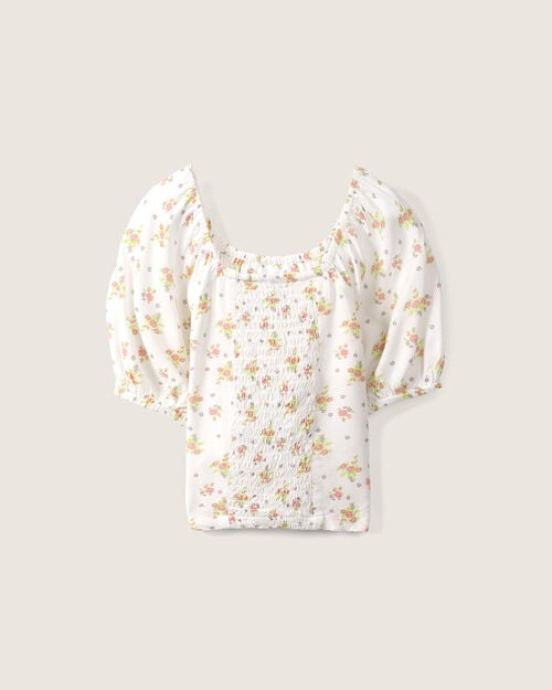 Blusa Abullonada Flores