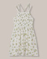 Vestido Corto Flores,BLANCO