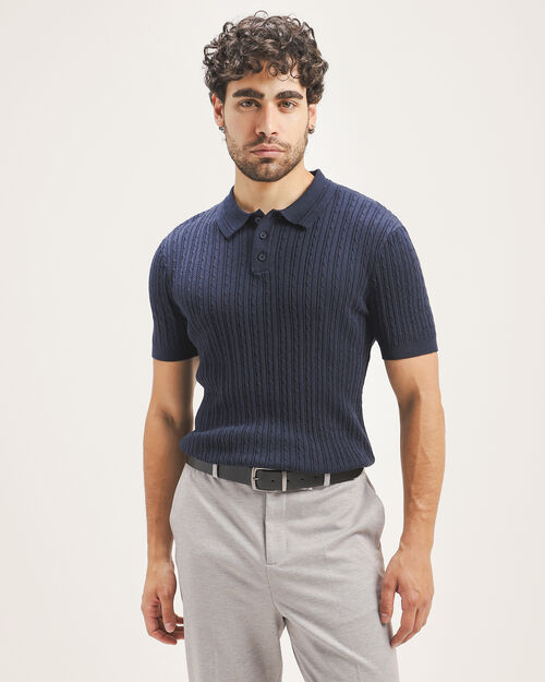 Polo Fit Slim Azul