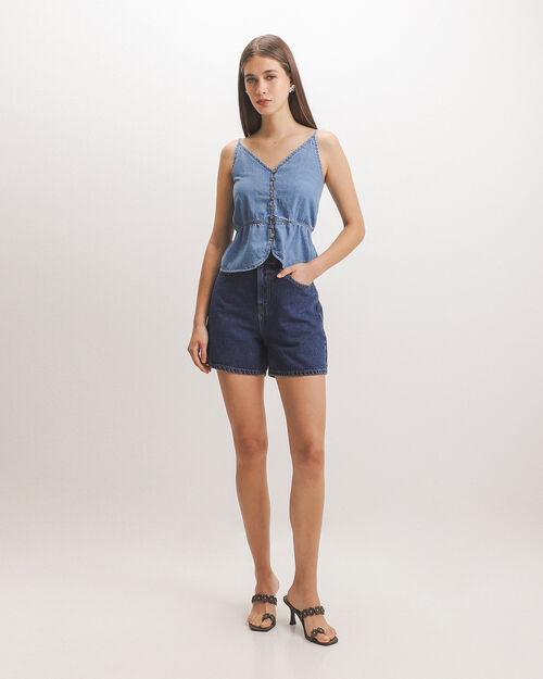 Short Loose De Mezclilla