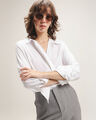 Camisa Blanca Manga Larga,BLANCO