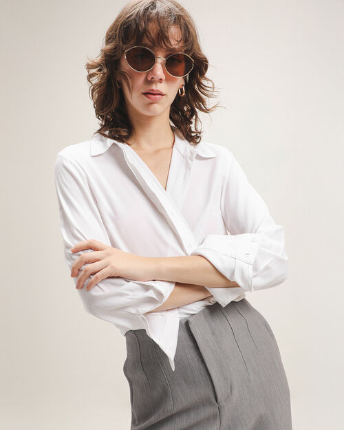 Camisa Blanca Manga Larga