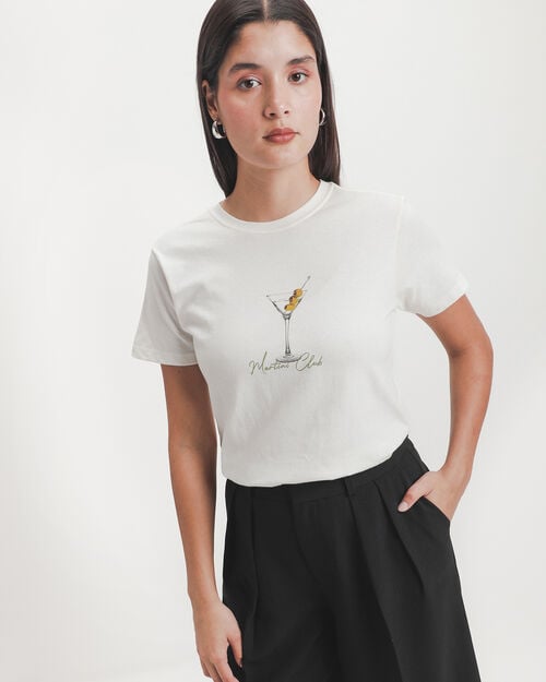 Playera Beige Gr&aacute;fico