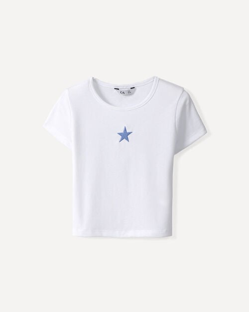 Playera Blanca Bordado