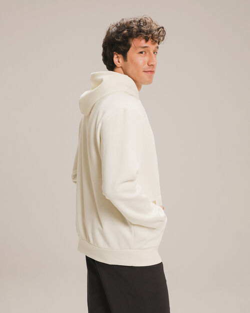 Sudadera Blanca Con Hoodie