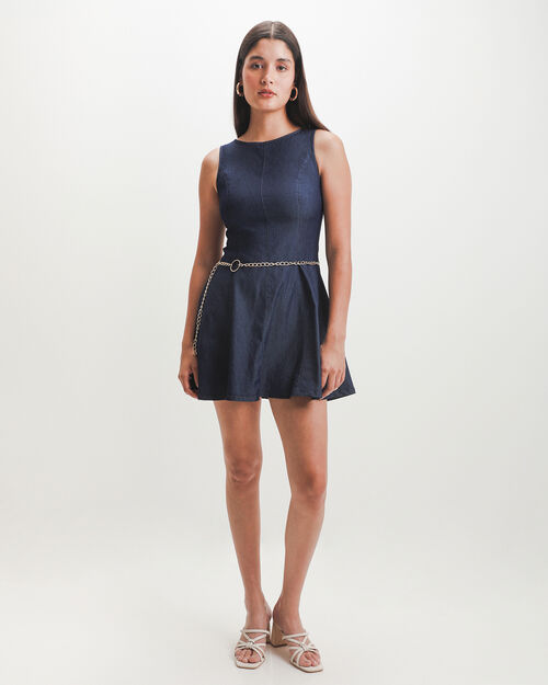 Vestido Corto Azul