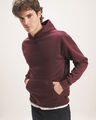 Sudadera Fit Relaxed Rojo,ROJO VINO