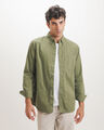 Camisa Regular Verde,OLIVO MEDIO