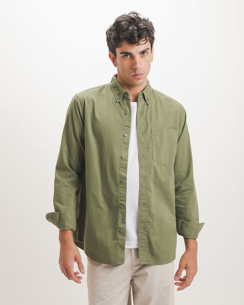 Camisa Regular Verde