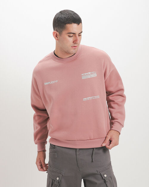 Sudadera Rosa Cerrada