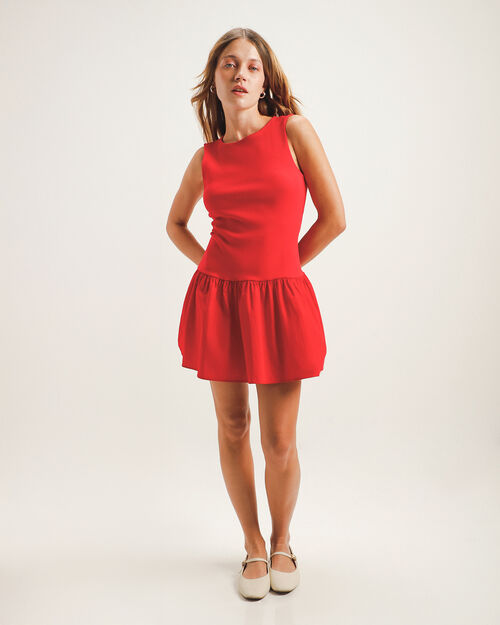 Vestido Corto Rojo