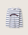 Playera Blanca Rayas,BLANCO