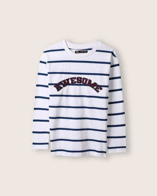 Playera Blanca Rayas