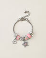 Pulsera Charms Moño,PLATEADO P1