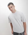Playera Boxy Roja,GRIS CLARO