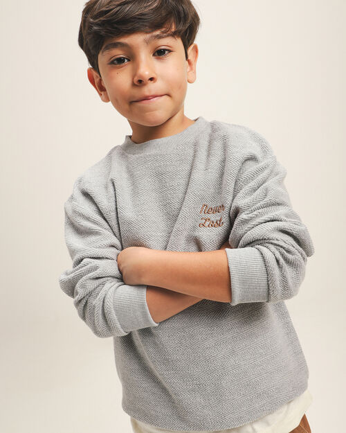Sudadera Gris Fit Relaxed