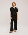 Pantalón Fit Straight Bolsillos,NEGRO