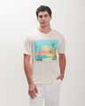 Playera Beige Con Gr&aacute;fico,CREMA