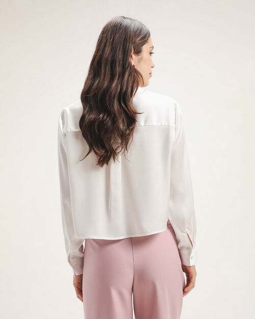 Camisa Satín Blanca