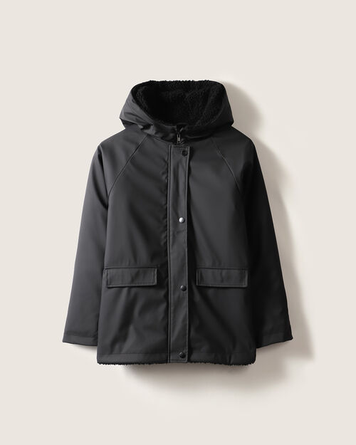 Chamarra Negra Impermeable