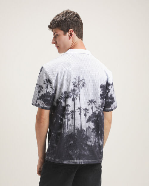 Camisa Negra Arte Estampado