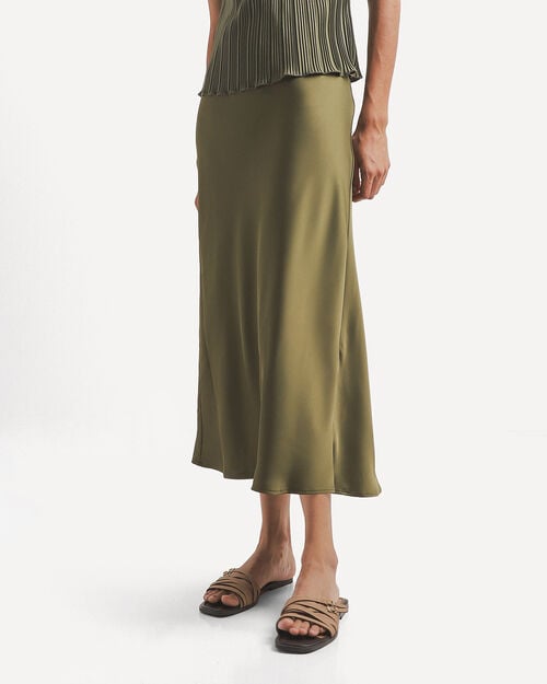 Falda Midi Satinada