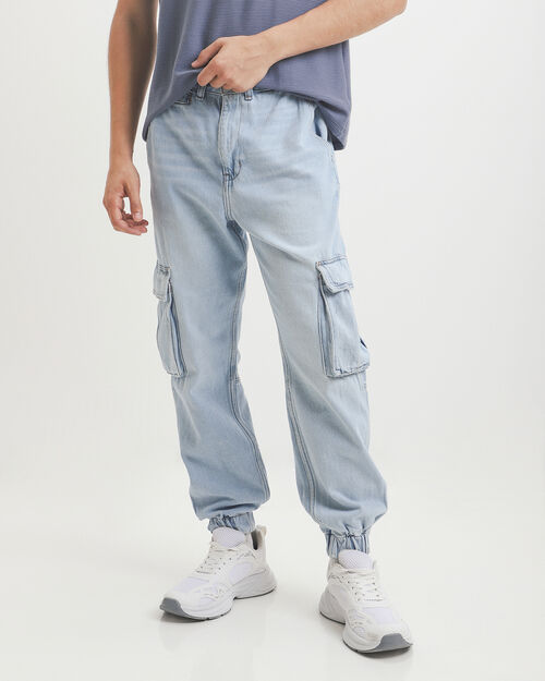 Jogger Cargo De Mezclilla