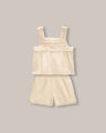Conjunto De Blusa Y Short Crochet,GRIS