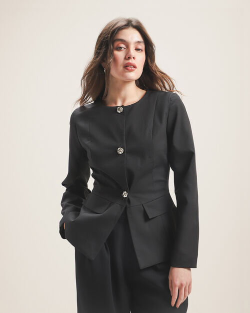 Blazer Negro Botones