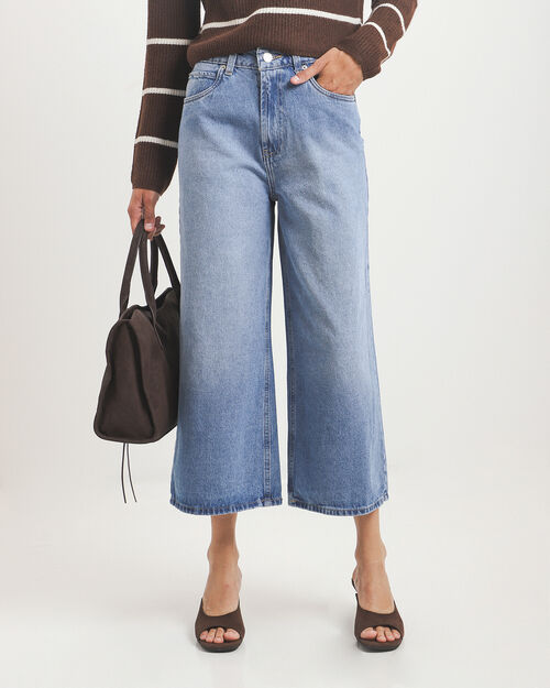 Jeans Culotte Azul
