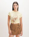 Playera Caqui Regular,AMARILLO CLARO