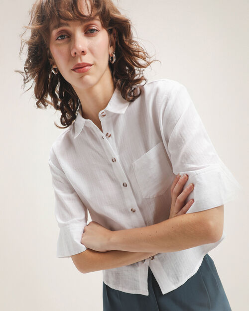Camisa Cropped Oversize