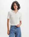 Polo Amarilla Tejida,BLANCO HUESO