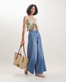 Jeans Pinzas Wide Leg,AZUL CIELO