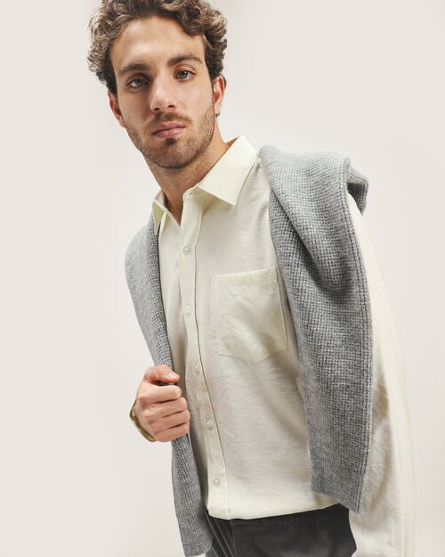 Camisa Manga Larga Beige