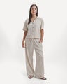 Pantal&oacute;n Beige Lino,CRUDO