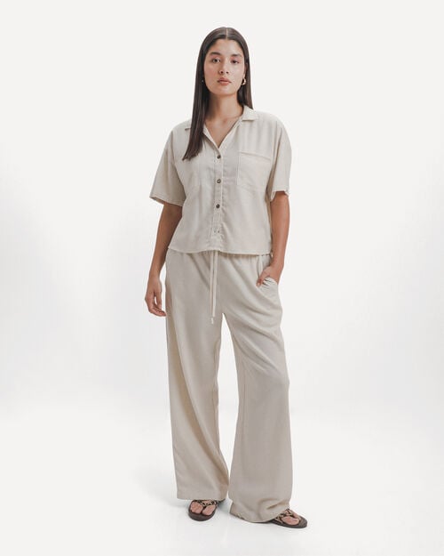 Pantal&oacute;n Beige Lino