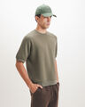 Playera S&oacute;lida Azul,OLIVO MEDIO
