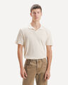 Polo Beige Tejida,BEIGE