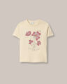 Playera Blanca Con Estampado,BEIGE